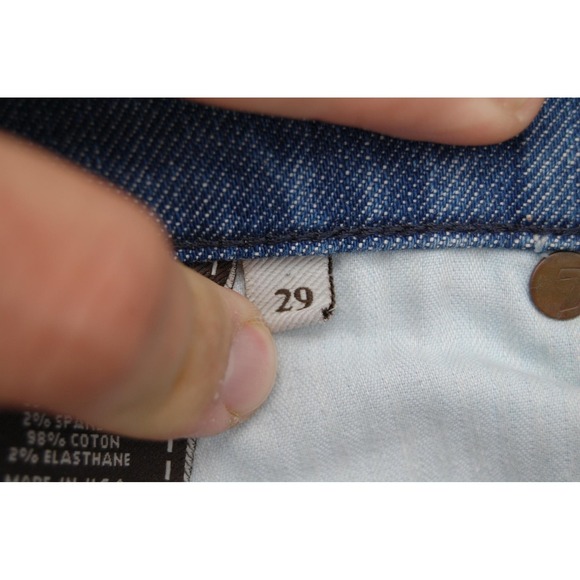 7‎ For All Mankind Jeans Womens 29 Rickie Boyfriend Distressed Ripped Made USA - Picture 14 of 16